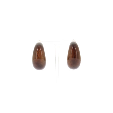 Boucles d'oreilles marrons "Java"