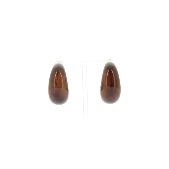 Boucles d'oreilles marrons "Java"