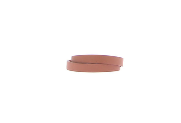 Bracelet en cuir marron double tour "Mini Kelly"