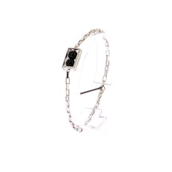 Bracelet en argent 925 et onyx noir
