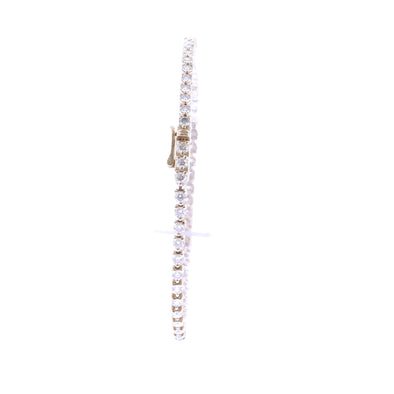 Bracelet en or jaune 14 carats et diamants