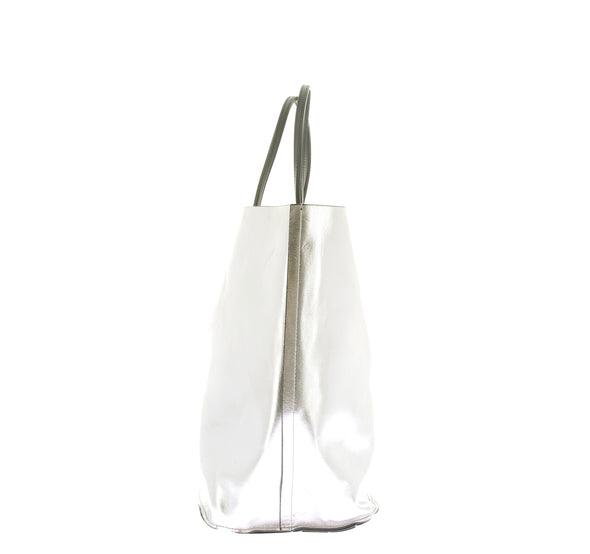Sac Cabas argenté "Antigona"