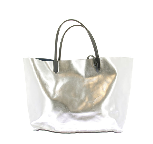Sac Cabas argenté "Antigona"