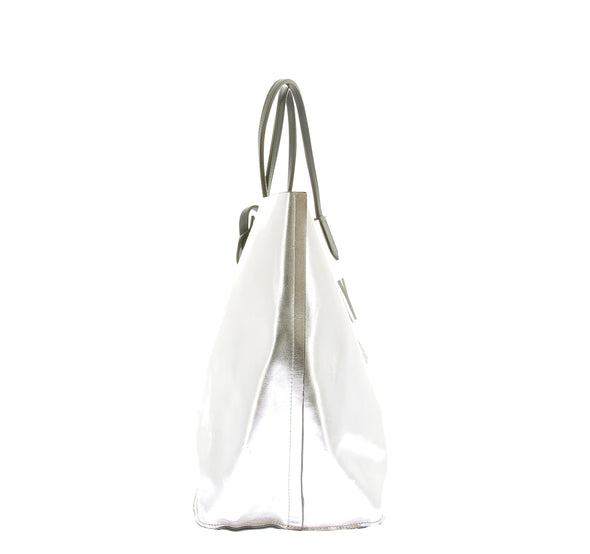Sac Cabas argenté "Antigona"