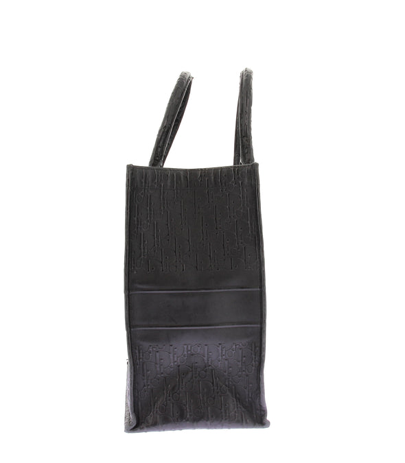 Cabas "Book Tote" en cuir noir