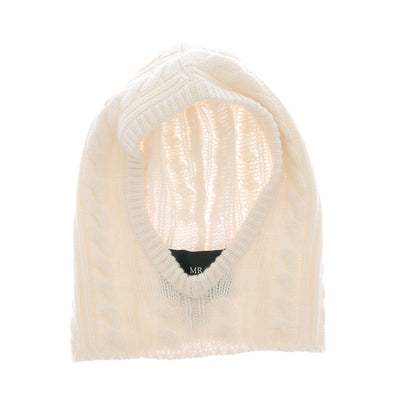 Cagoule en laine blanche