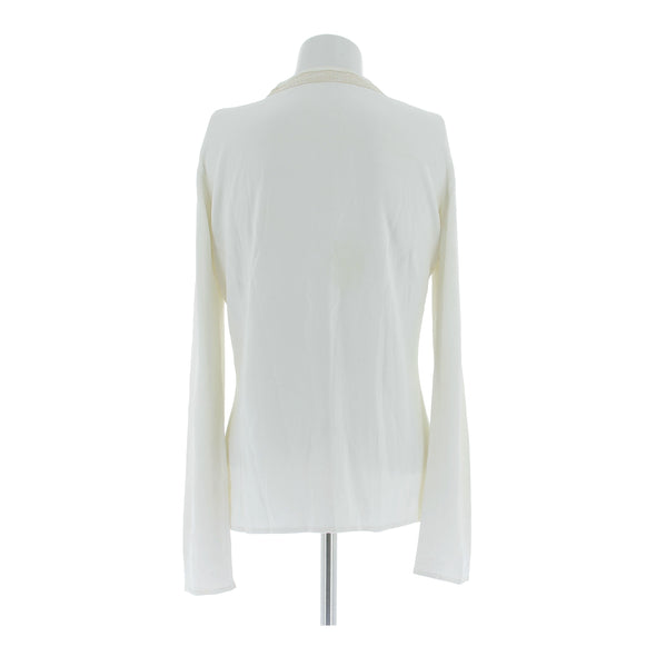 Cardigan blanc avec de la dentelle