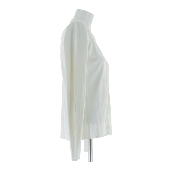 Cardigan blanc avec de la dentelle