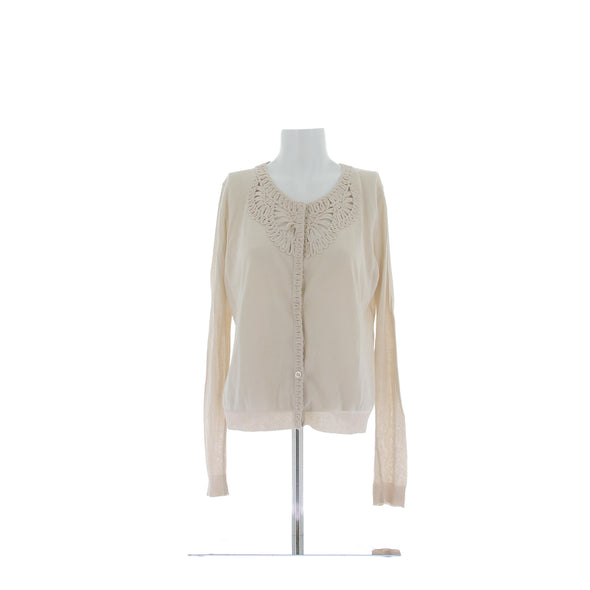 Cardigan beige en coton