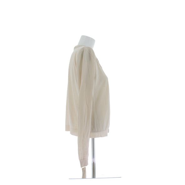 Cardigan beige en coton