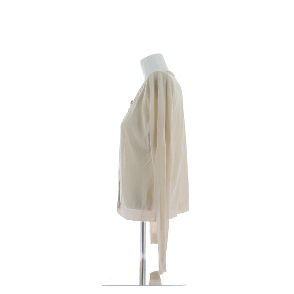 Cardigan beige en coton