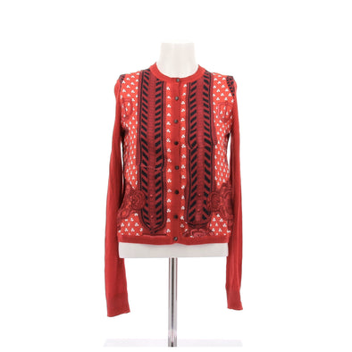 Cardigan en soie rouge