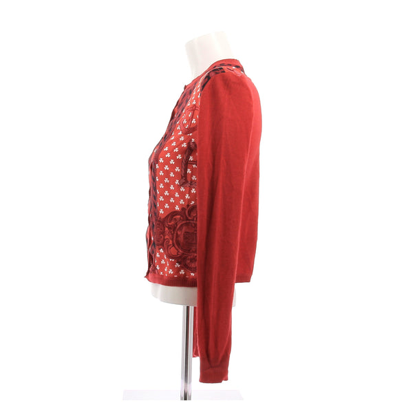 Cardigan en soie rouge