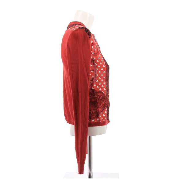 Cardigan en soie rouge