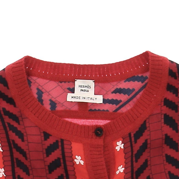 Cardigan en soie rouge