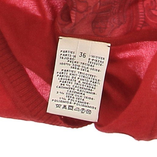 Cardigan en soie rouge