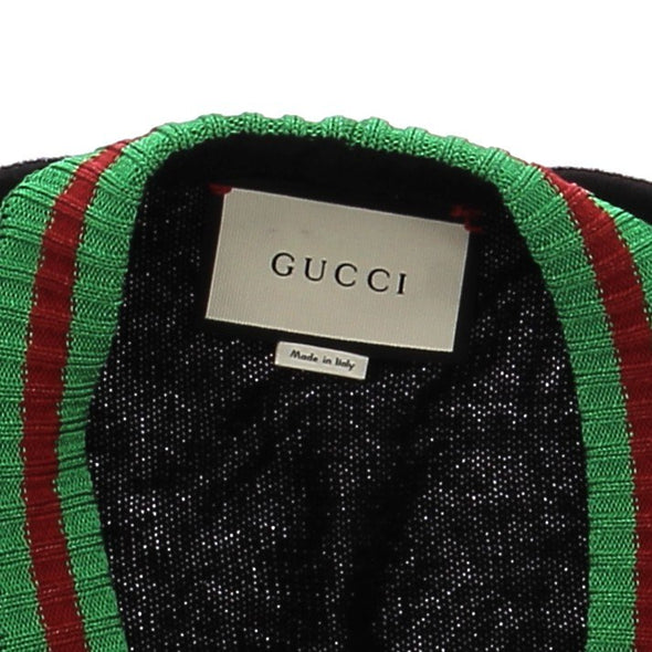 Cardigan noir et vert