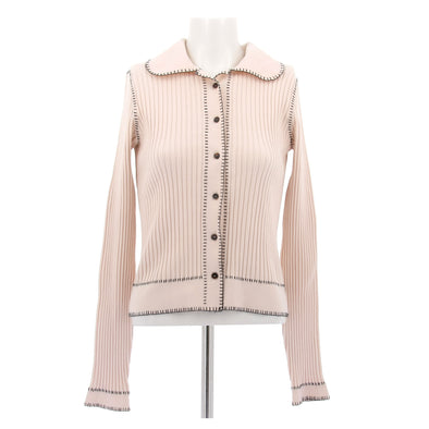 Cardigan en laine rose