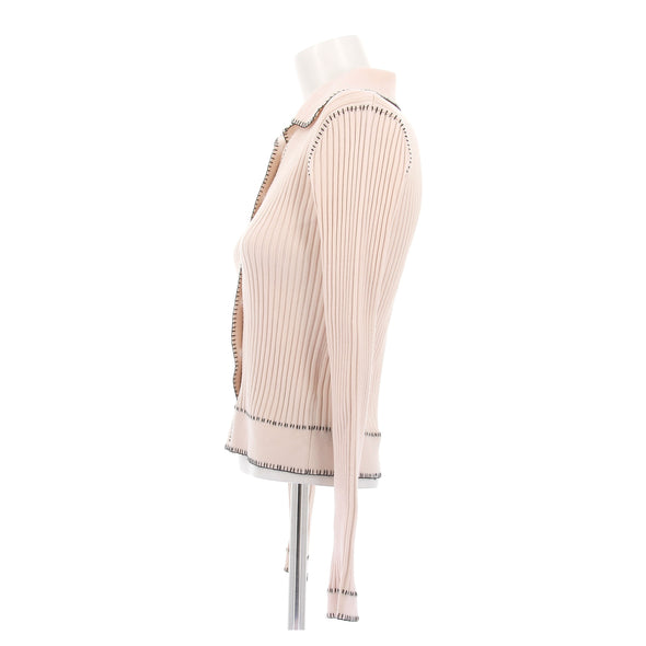 Cardigan en laine rose