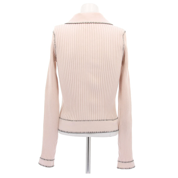 Cardigan en laine rose