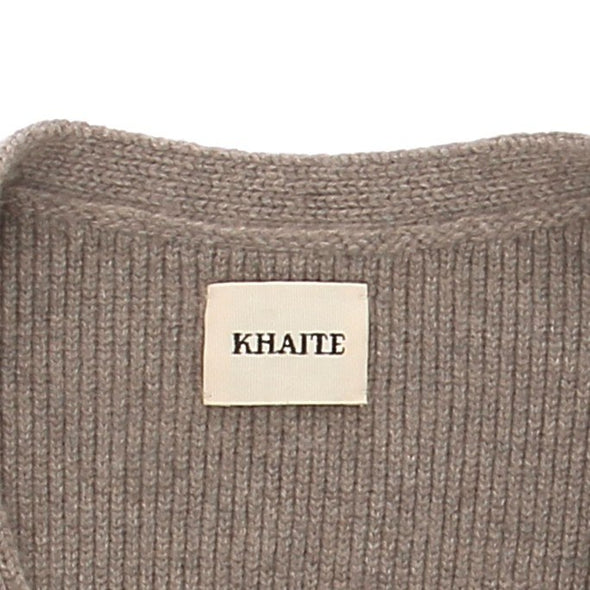 Cardigan en cachemire taupe