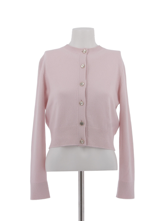 Cardigan rose en cachemire