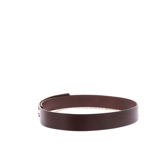Ceinture en cuir et perles