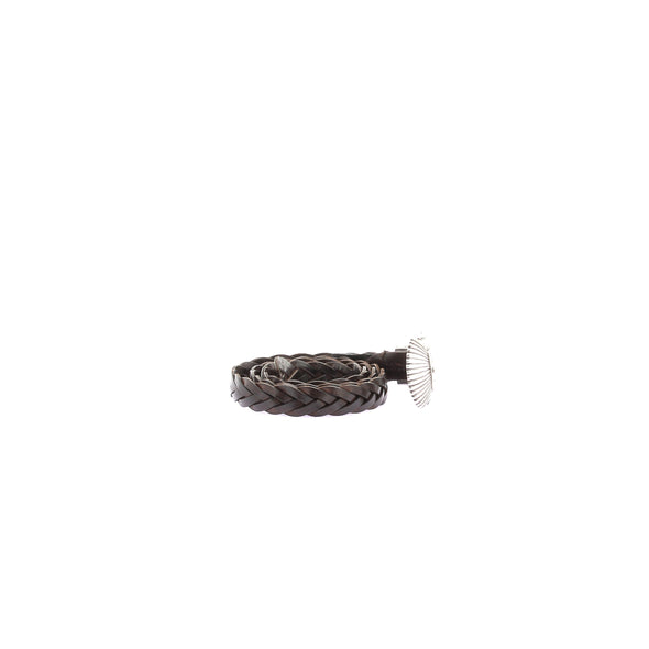 Ceinture en cuir tressée