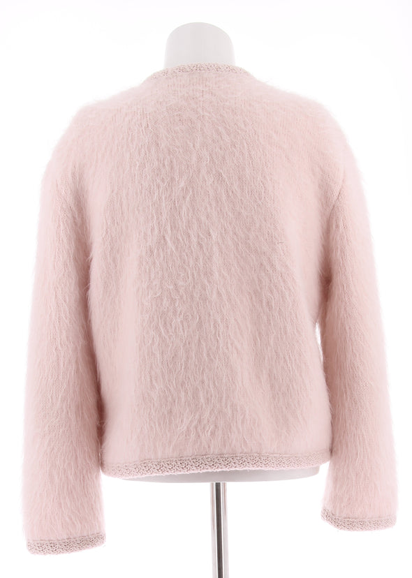 Cardigan en mohair rose
