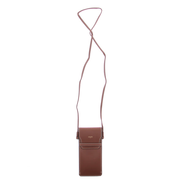 Sac pochette à bandoulière marron