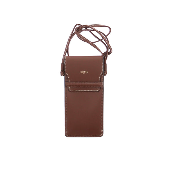 Sac pochette à bandoulière marron