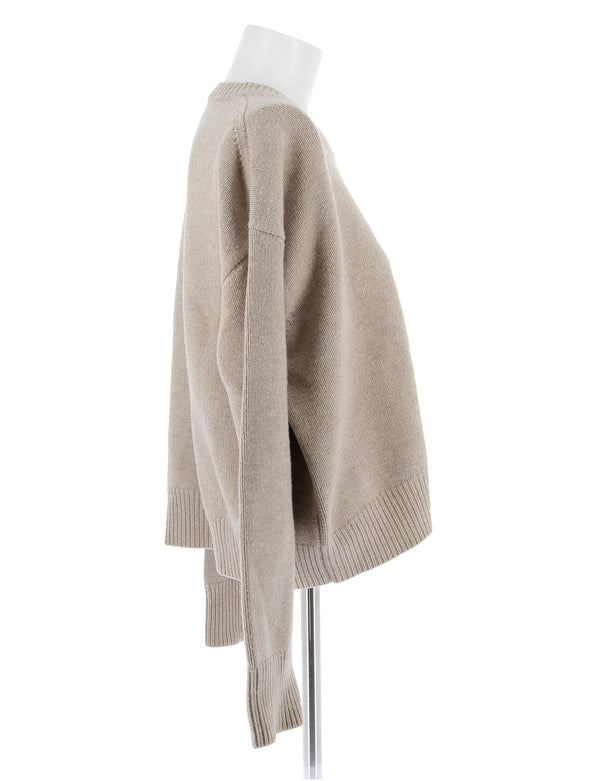 Pull beige en cachemire