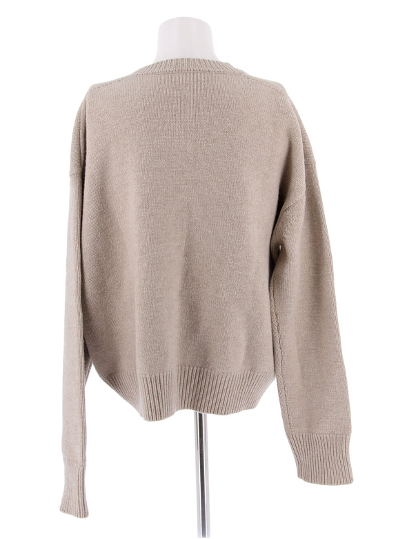 Pull beige en cachemire