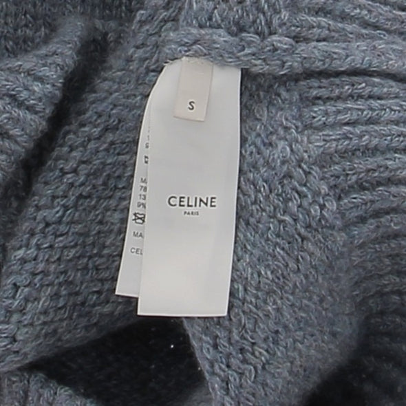 Pull col roulé gris