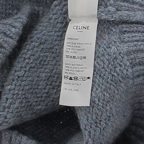 Pull col roulé gris