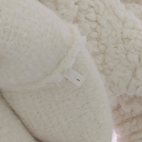 Pull à capuche en laine alpaga blanche