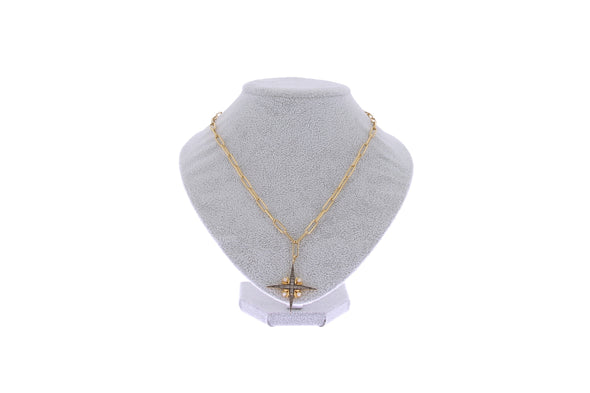 Collier en plaqué or "Harris Reed North Star"