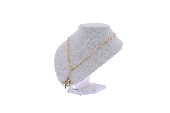 Collier en plaqué or "Harris Reed North Star"