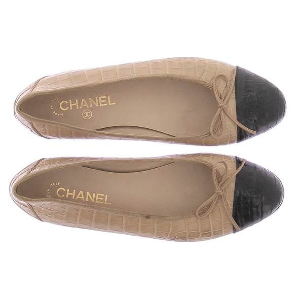 Ballerines en crocodile