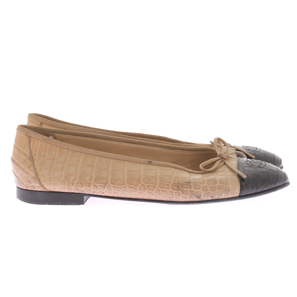 Ballerines en crocodile