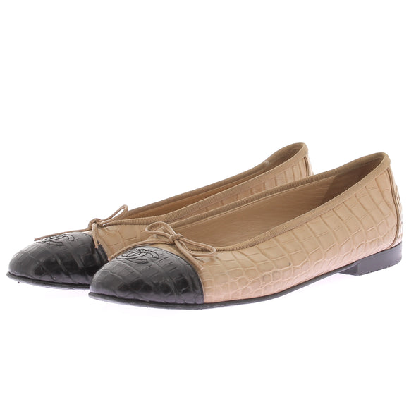 Ballerines en crocodile