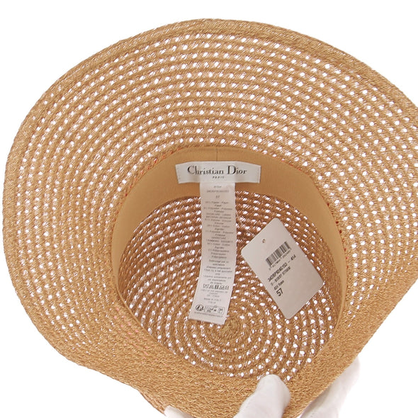 Chapeau en raphia beige