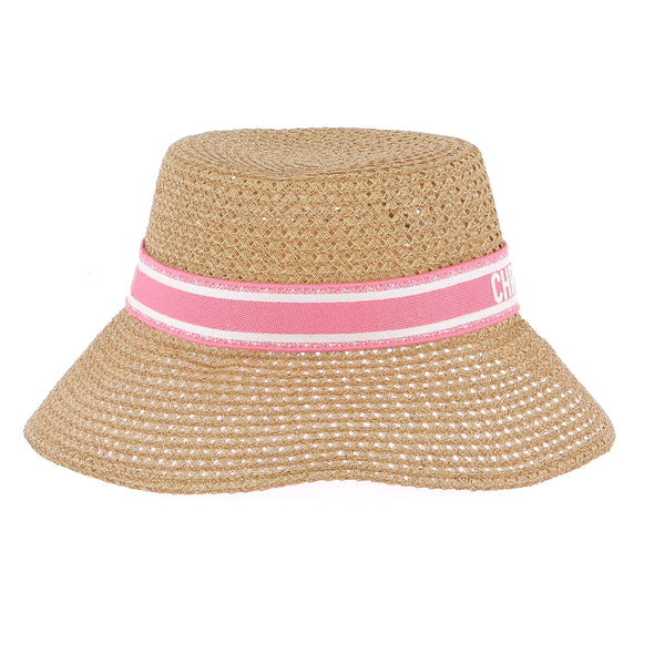 Chapeau en raphia beige