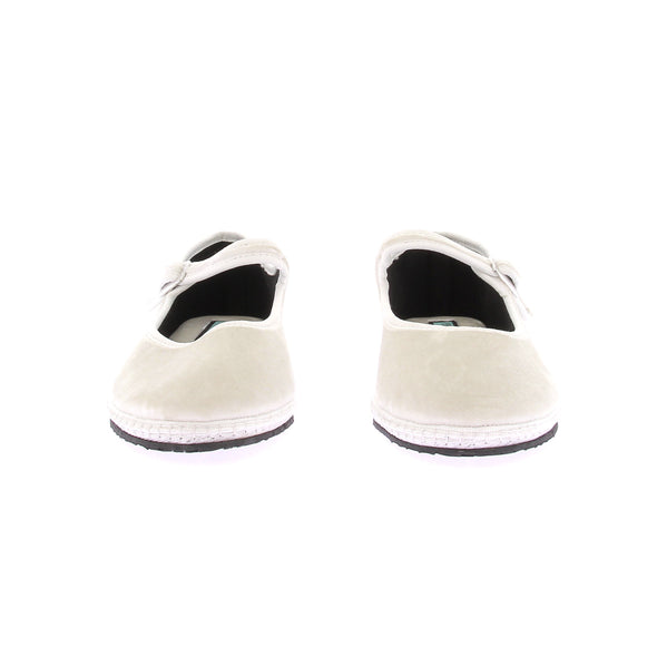 Ballerines en velours blanches