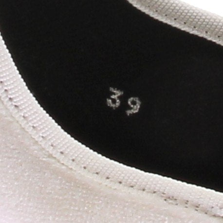 Ballerines en velours blanches