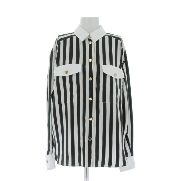Chemise à rayures en soie