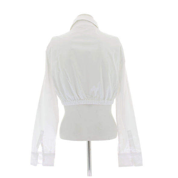 Chemise crop blanche
