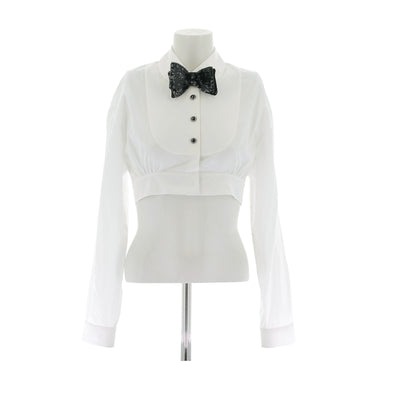 Chemise crop blanche