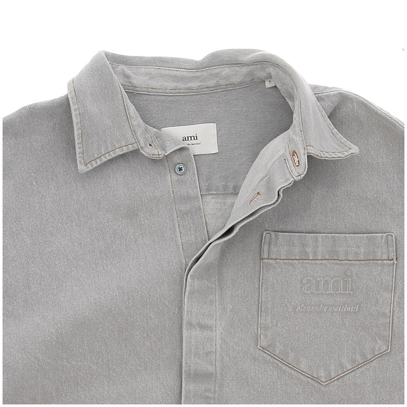 Chemise en denim grise