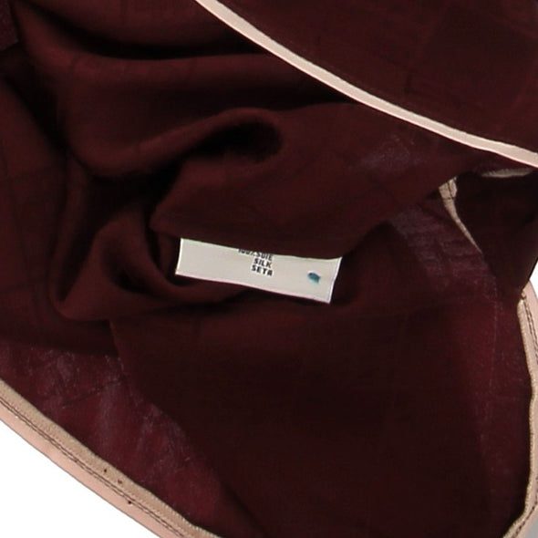 Chemise en soie bordeaux